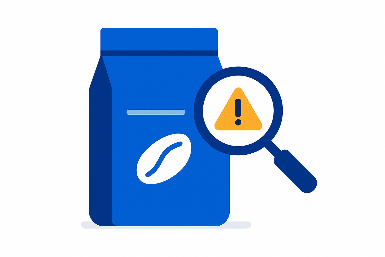 Food label with crossed-out 'may contain' and validation symbol, symbolizing regulatory change
