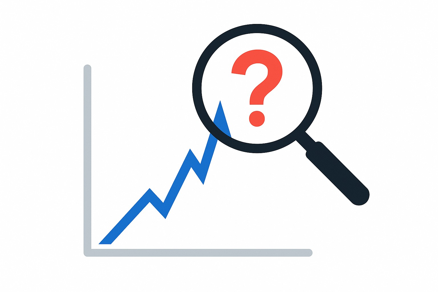 A food cost chart with a sudden spike, marked with a question mark